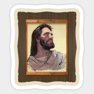 JESUS CHRIST by RICHARD HOOK FRAMED Sticker